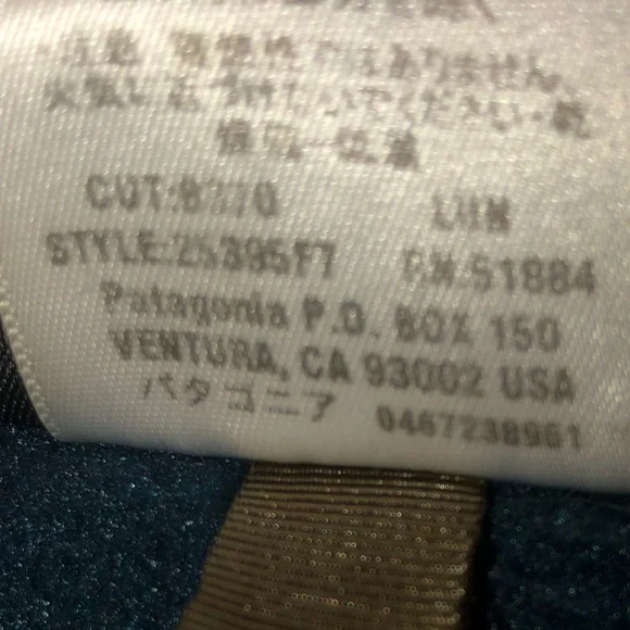 Patagonia Men’s Synchilla Full Zip Fleece Jacket size Lg Navy pockets #25395 - Picture 13 of 14